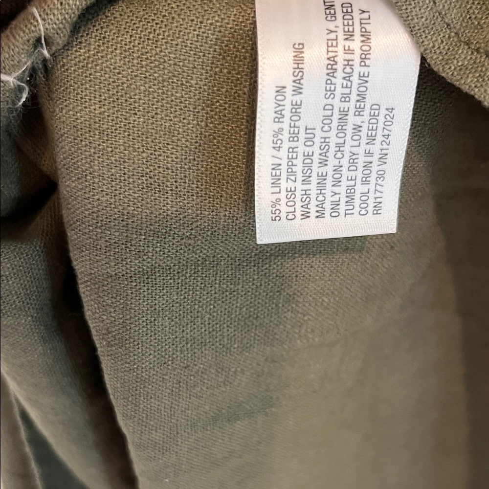 Universal Thread Olive Green Linen Sleeveless Mid… - image 10